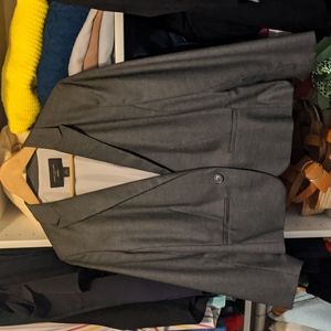 EUC Ann Taylor Factory Gray Blazer 14P